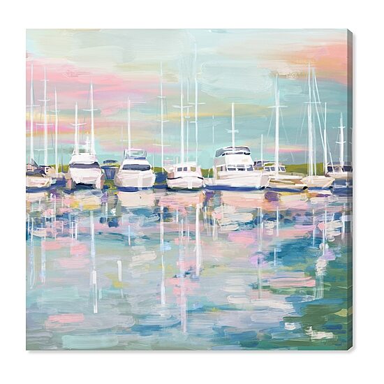 ART REMEDY® "Coastal Dock" Giclee Nautical And Coastal Canvas Art