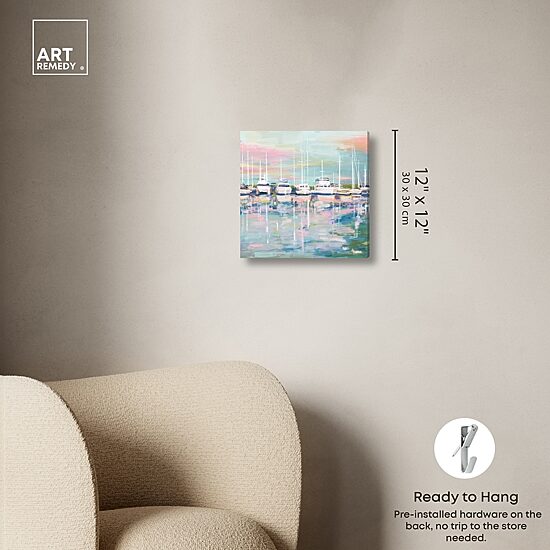 ART REMEDY® "Coastal Dock" Giclee Nautical And Coastal Canvas Art
