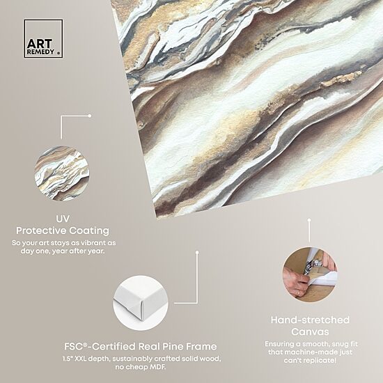 ART REMEDY® "Neutral Lines I" Giclee Abstract Canvas Art