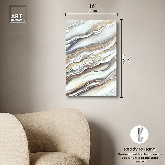 ART REMEDY® "Neutral Lines I" Giclee Abstract Canvas Art