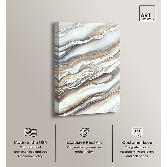 ART REMEDY® "Neutral Lines I" Giclee Abstract Canvas Art