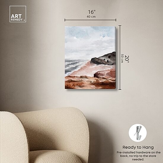 ART REMEDY® "Close To The Harbour" Giclee Nature And Landscape Canvas Art