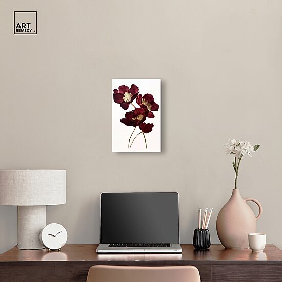 ART REMEDY® "Wine Flowers" Giclee Floral And Botanical Canvas Art