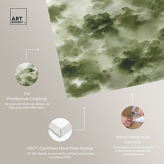 ART REMEDY® "Foggy Rainforest" Giclee Nature And Landscape Canvas Art