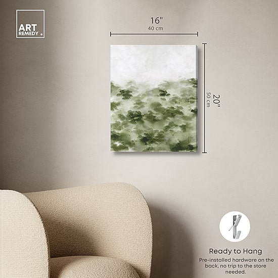 ART REMEDY® "Foggy Rainforest" Giclee Nature And Landscape Canvas Art