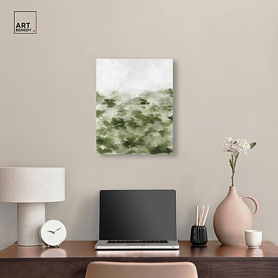 ART REMEDY® "Foggy Rainforest" Giclee Nature And Landscape Canvas Art