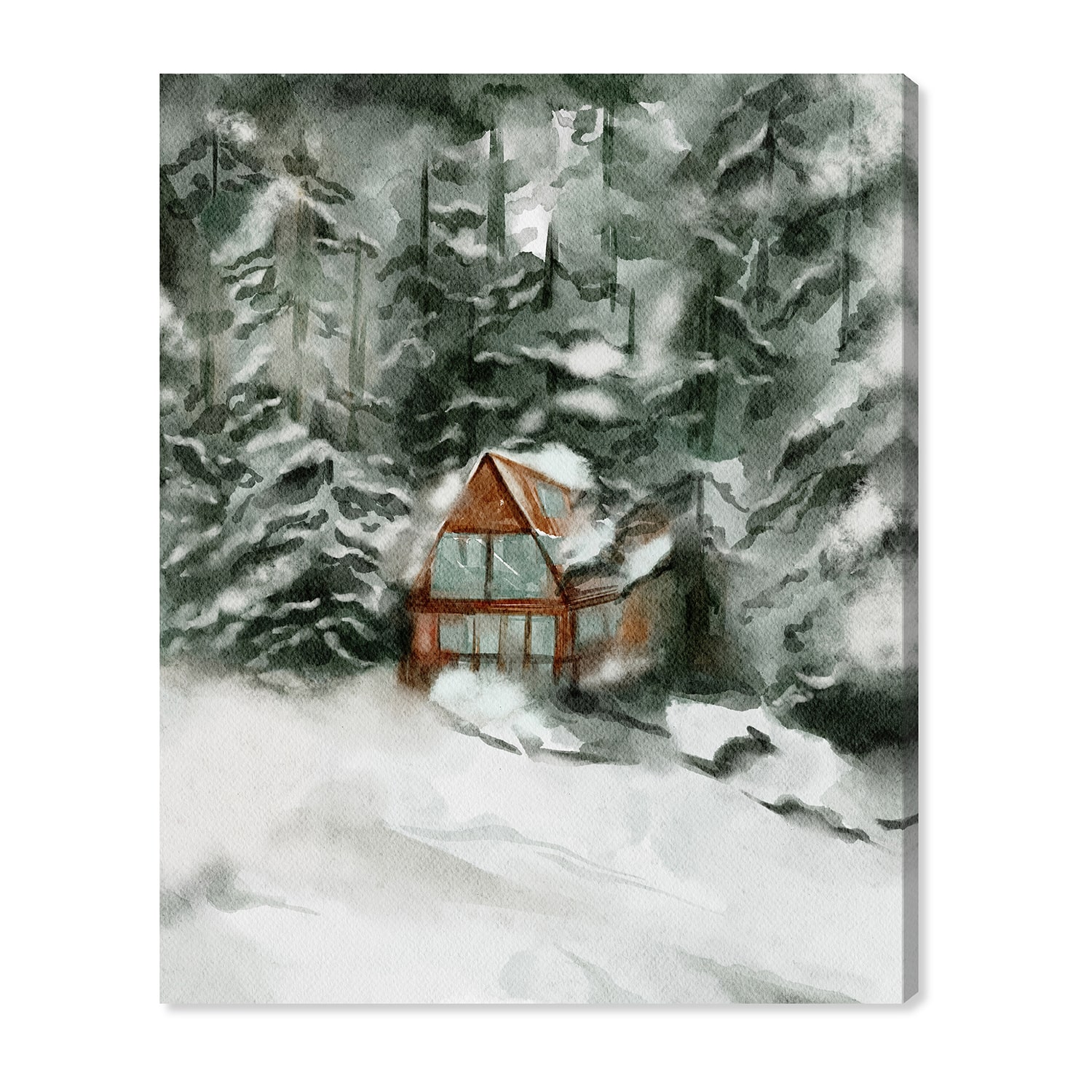 ART REMEDY® "Winter In December" Giclee Nature And Landscape Canvas Art