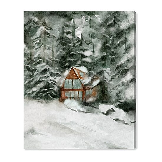 ART REMEDY® "Winter In December" Giclee Nature And Landscape Canvas Art