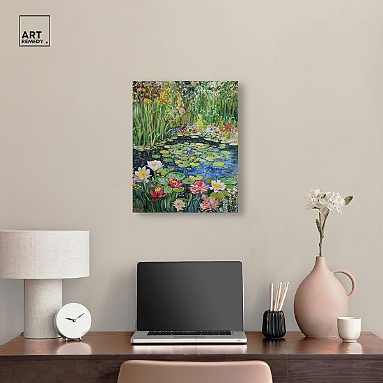 ART REMEDY® "Impressionist Pond" Giclee Nature And Landscape Canvas Art