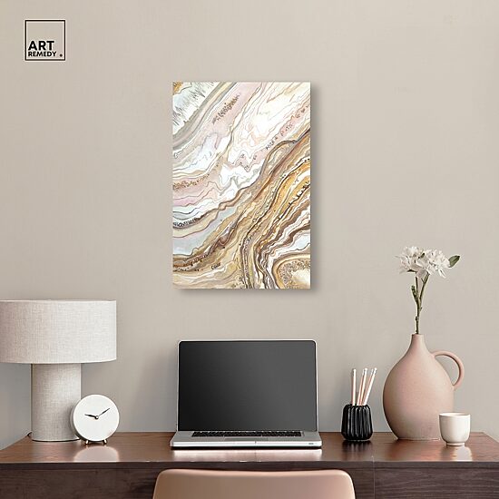 ART REMEDY® "Royal Gold Geode" Giclee Abstract Canvas Art