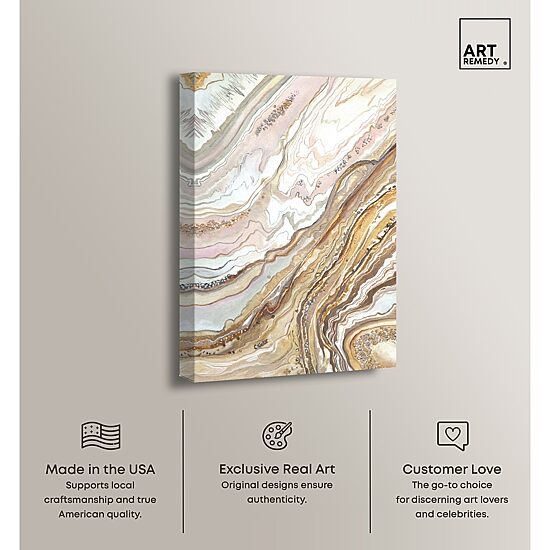 ART REMEDY® "Royal Gold Geode" Giclee Abstract Canvas Art