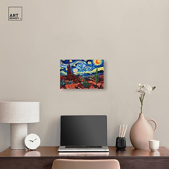 ART REMEDY® "Desert Night Stars" Giclee Classic And Figurative Canvas Art