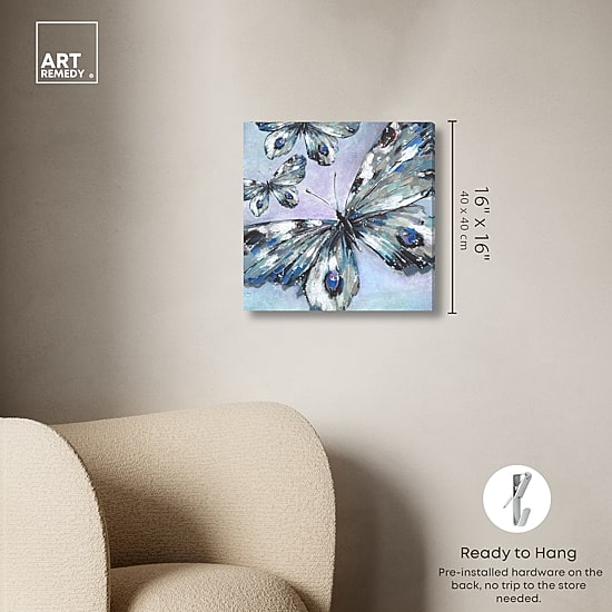 ART REMEDY® "Butterfly Trio" Giclee Animals Canvas Art