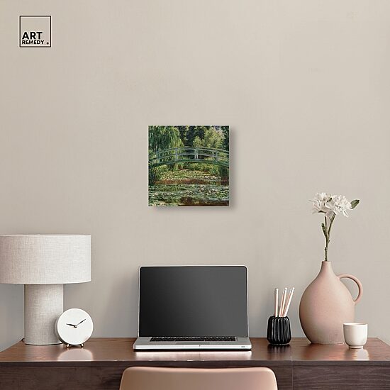 ART REMEDY® "Monet - The Japanese Footbridge And The Water Lily Pool Giverny" Giclee Floral And Botanical Canvas Art
