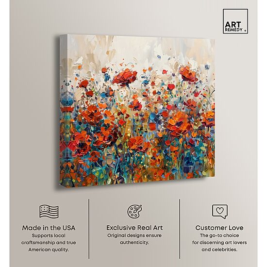 ART REMEDY® "Beautiful Garden Bloom" Giclee Floral And Botanical Canvas Art