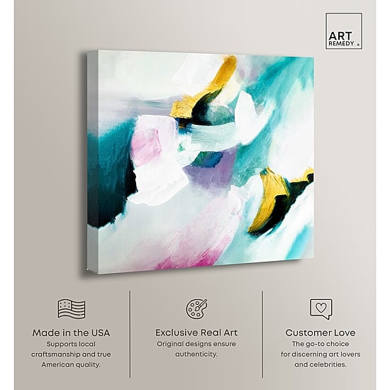 ART REMEDY® "Still Violas Ii" Giclee Abstract Canvas Art