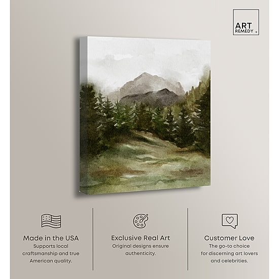 ART REMEDY® "April Woodland" Giclee Nature And Landscape Canvas Art