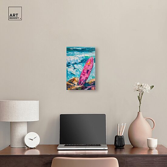 ART REMEDY® "Just A Little Break Wave" Giclee Sports And Teams Canvas Art
