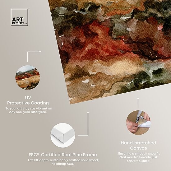 ART REMEDY® "A Campfire" Giclee Nature And Landscape Canvas Art