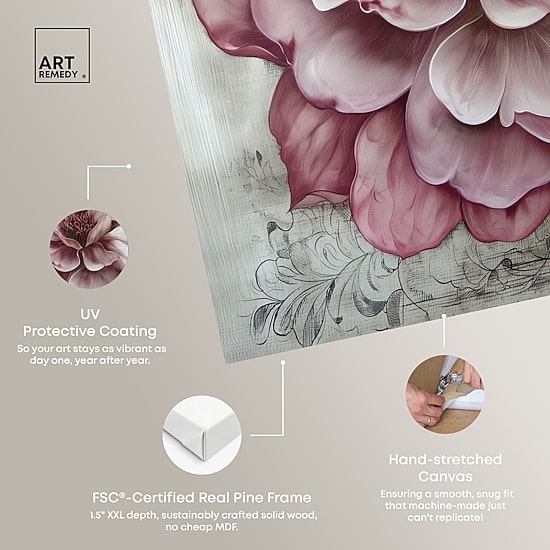 ART REMEDY® "Darla" Giclee Floral And Botanical Canvas Art