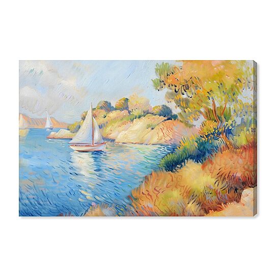 ART REMEDY® "Sail Off In The Morning" Giclee Transportation Canvas Art
