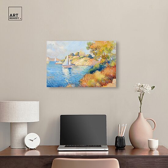 ART REMEDY® "Sail Off In The Morning" Giclee Transportation Canvas Art