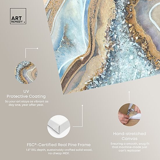 ART REMEDY® "The Luxurious Geode" Giclee Abstract Canvas Art