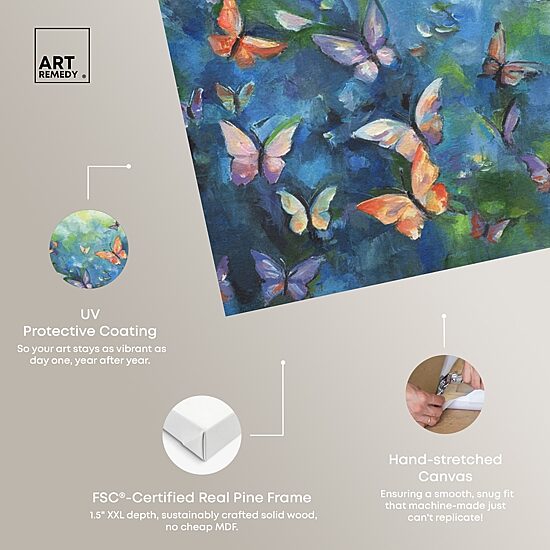 ART REMEDY® "Aesthetic Butterflies" Giclee Animals Canvas Art