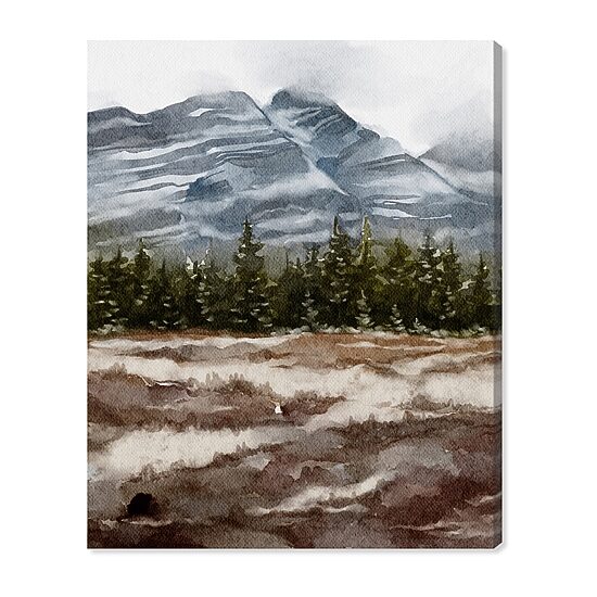 ART REMEDY® "February Rocks Landscape" Giclee Nature And Landscape Canvas Art
