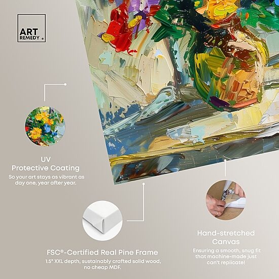 ART REMEDY® "Vase By The Window" Giclee Floral And Botanical Canvas Art