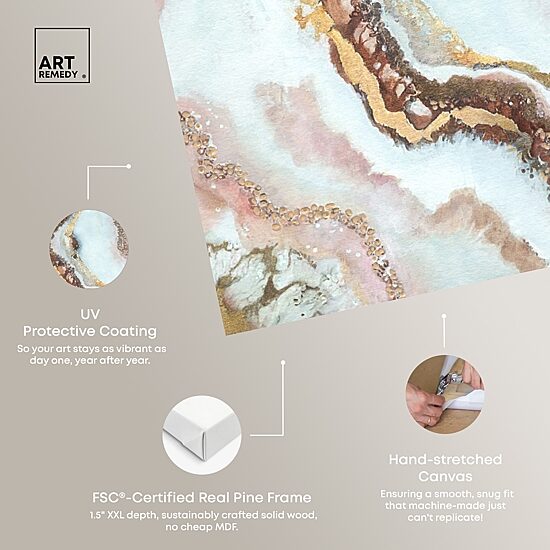 ART REMEDY® "Blush Geode" Giclee Abstract Canvas Art