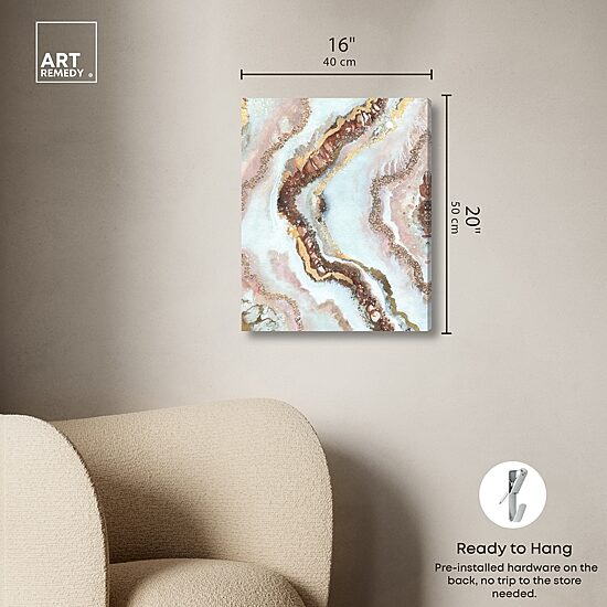 ART REMEDY® "Blush Geode" Giclee Abstract Canvas Art