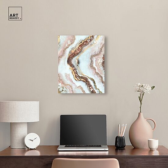 ART REMEDY® "Blush Geode" Giclee Abstract Canvas Art