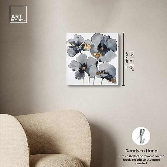 ART REMEDY® "Drama Flora" Giclee Floral And Botanical Canvas Art