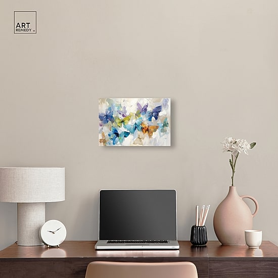 ART REMEDY® "Fluttering Butterflies" Giclee Animals Canvas Art