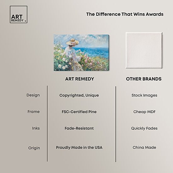 ART REMEDY® "Gentle Sea" Giclee Nautical And Coastal Canvas Art