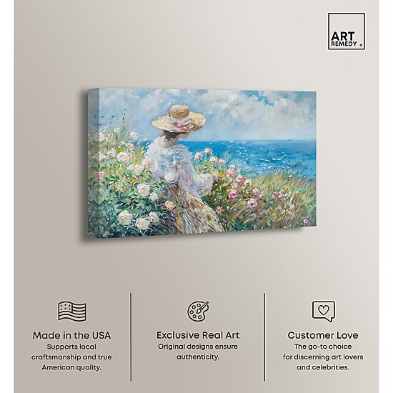 ART REMEDY® "Gentle Sea" Giclee Nautical And Coastal Canvas Art