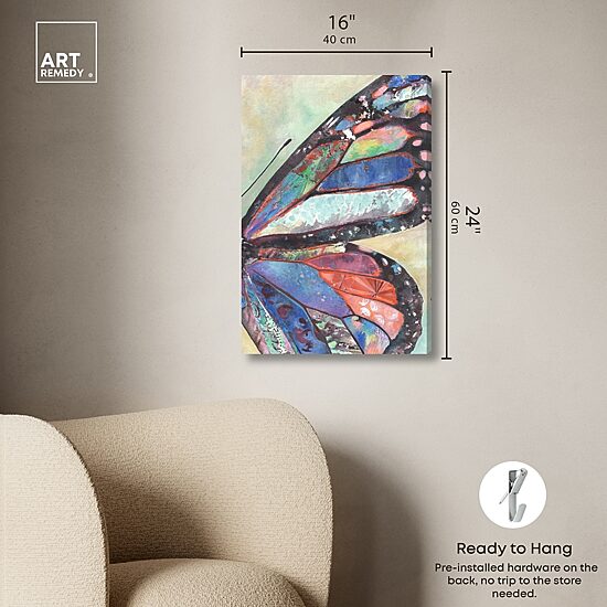 ART REMEDY® "Butterfly Part Ii" Giclee Animals Canvas Art