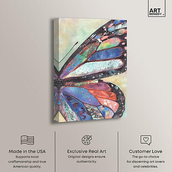 ART REMEDY® "Butterfly Part Ii" Giclee Animals Canvas Art