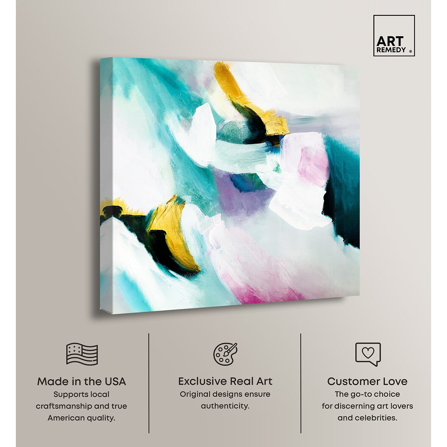 ART REMEDY® "Still Violas" Giclee Abstract Canvas Art