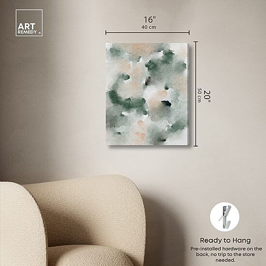 ART REMEDY® "Smoky And Blush Shadows" Giclee Abstract Canvas Art