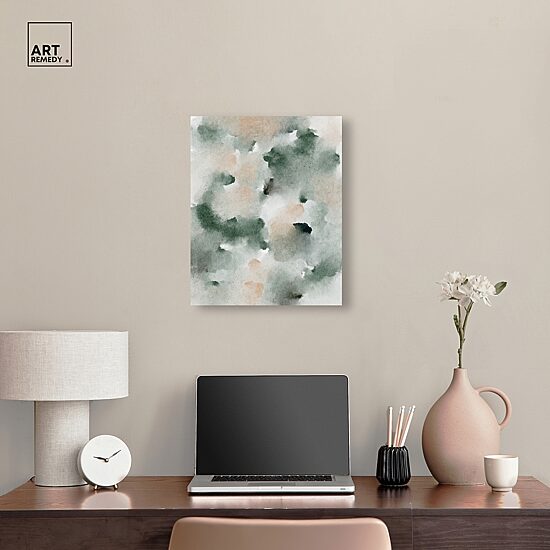 ART REMEDY® "Smoky And Blush Shadows" Giclee Abstract Canvas Art