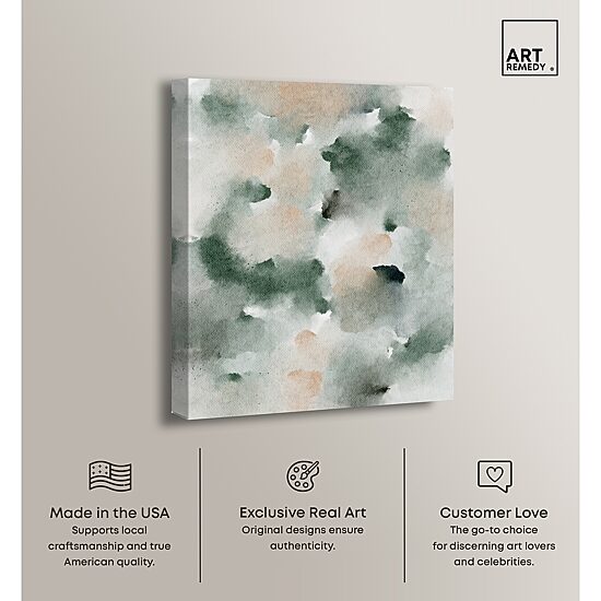 ART REMEDY® "Smoky And Blush Shadows" Giclee Abstract Canvas Art