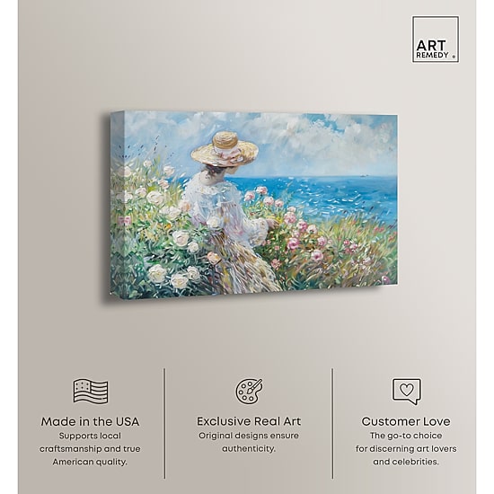 ART REMEDY® "Gentle Sea" Giclee Nautical And Coastal Canvas Art