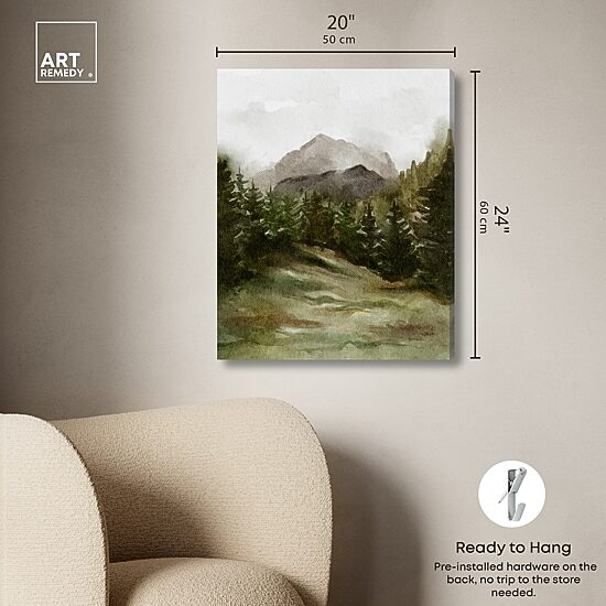 ART REMEDY® "April Woodland" Giclee Nature And Landscape Canvas Art