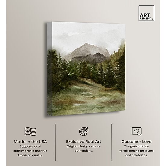 ART REMEDY® "April Woodland" Giclee Nature And Landscape Canvas Art