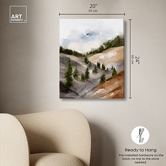 ART REMEDY® "Looks Closer But Is Far" Giclee Nature And Landscape Canvas Art