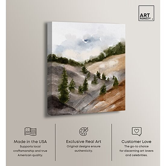 ART REMEDY® "Looks Closer But Is Far" Giclee Nature And Landscape Canvas Art