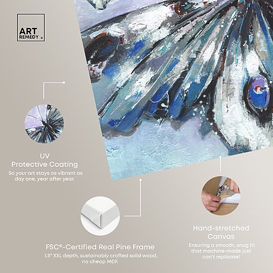 ART REMEDY® "Butterfly Trio" Giclee Animals Canvas Art
