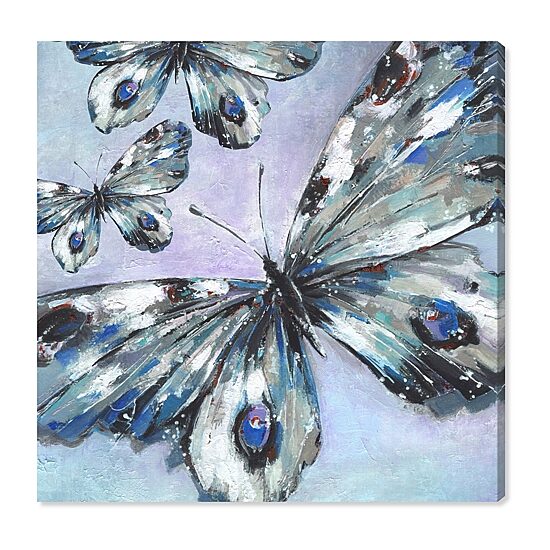 ART REMEDY® "Butterfly Trio" Giclee Animals Canvas Art